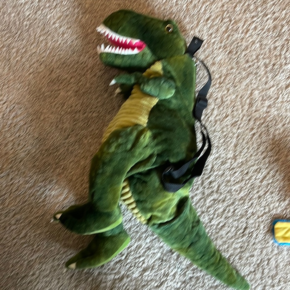 Dinosaur backpack with zipper